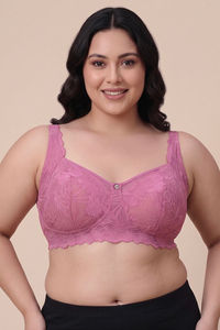 Zivame Enchanted True Curv Double Layered Non Wired Full Coverage Super Support Bra - Red Violet — thumbnail 2